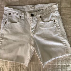 Jcrew white cutoff denim shorts